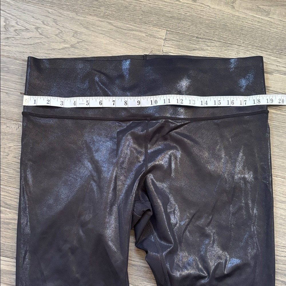 Knix | High Rise Contour Waist Black Sparkle Faux Leather Leggings Size XXL - Picture 5 of 9